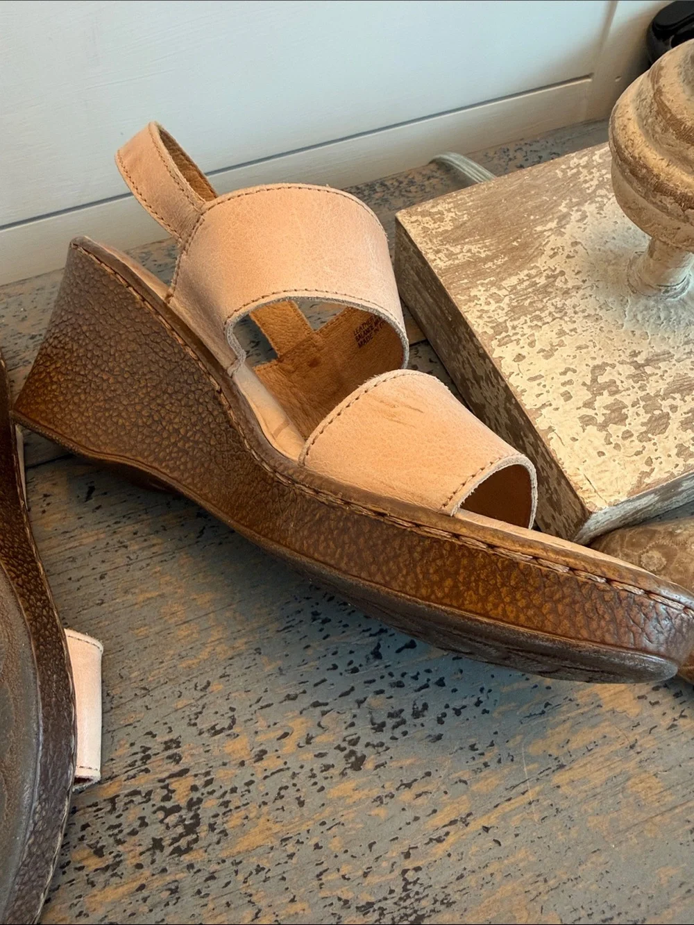 Born Seak Sling Back Sandals Tan 8M